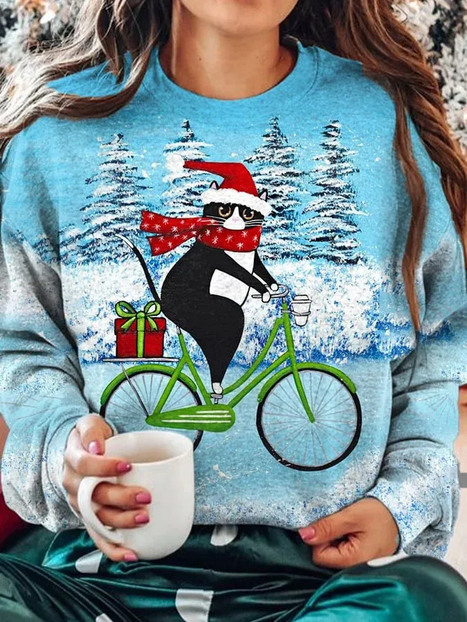 Women's Loose Casual Comfortable Versatile Daily Printing Sweater - Styleg7Z4183-5Xl