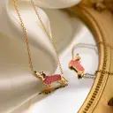 Stainless Steel Oil-Dripping Puppy Bracelet Womens High-End Necklace Light Luxury view 7