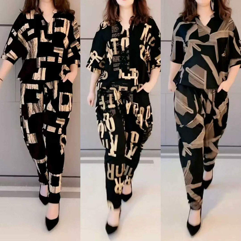 Fashionable Relaxed And Casual Harem Pencil Pants Two-piece Set