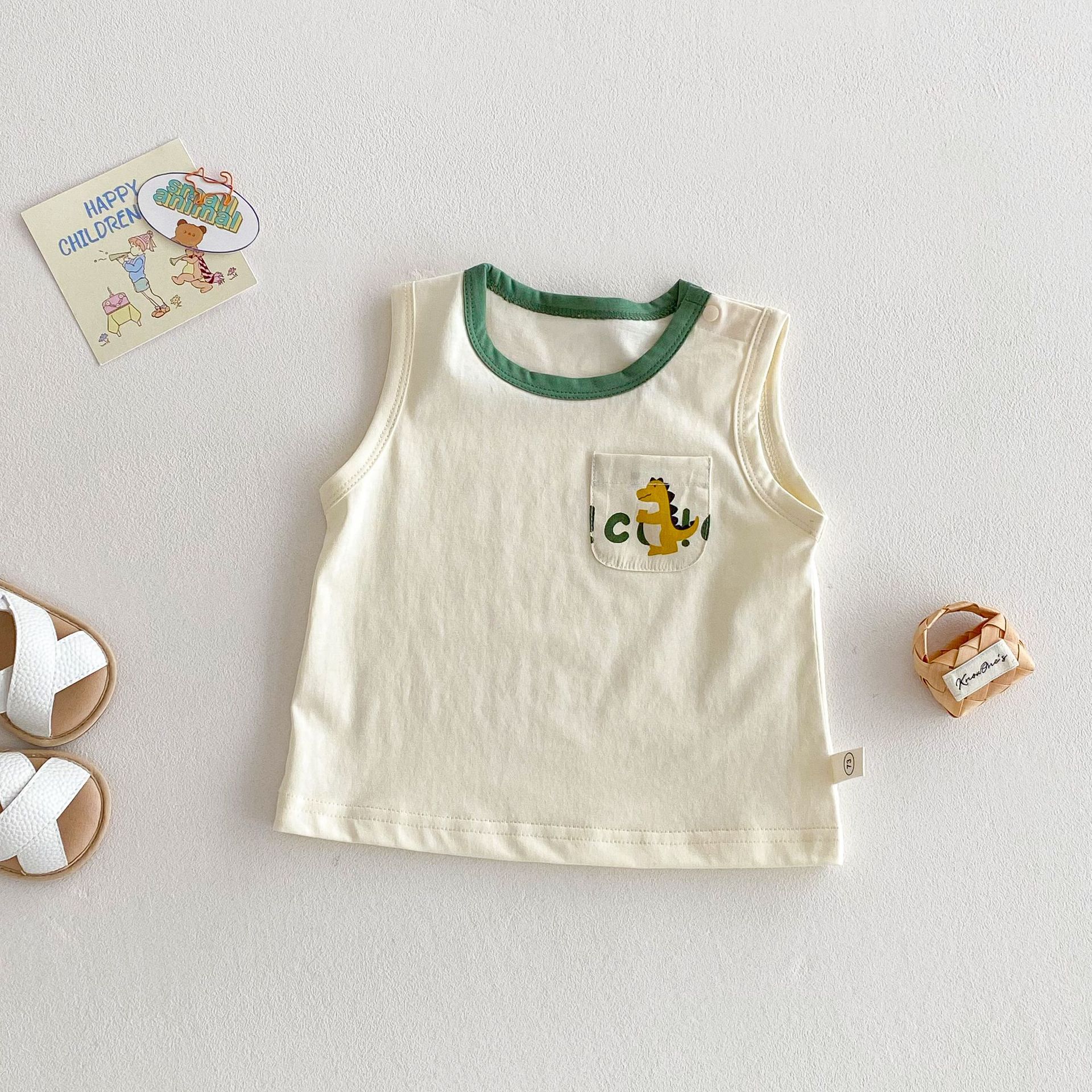 Cartoon Vest Baby Full Printing Suspender Pants Fashion