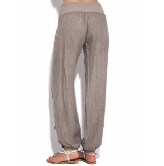 Title 7, Nuovi Pantaloni Casual Donna a Gamba Larga con ...