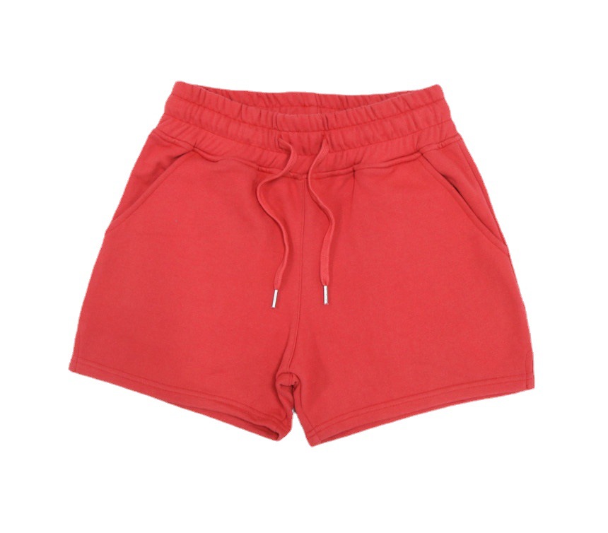 Fitness Sports Men's Terry Cotton Trendy Solid Color Plus Size Casual Slit Short Shorts