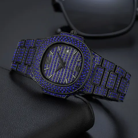 Niche Hip Hop Color Diamond Full Men's Watch