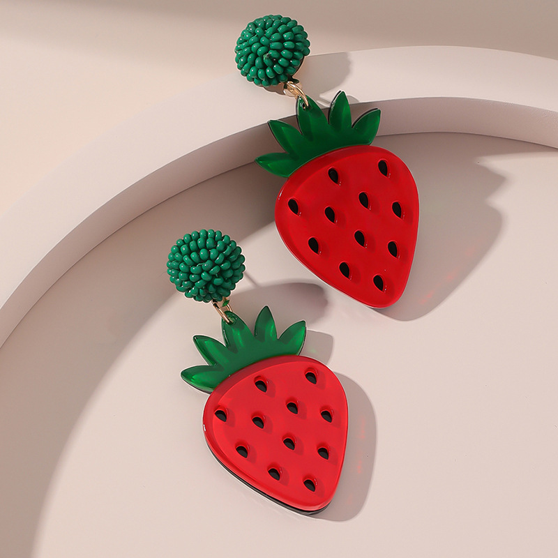 Womens Stylish And Creative Fruit Earrings