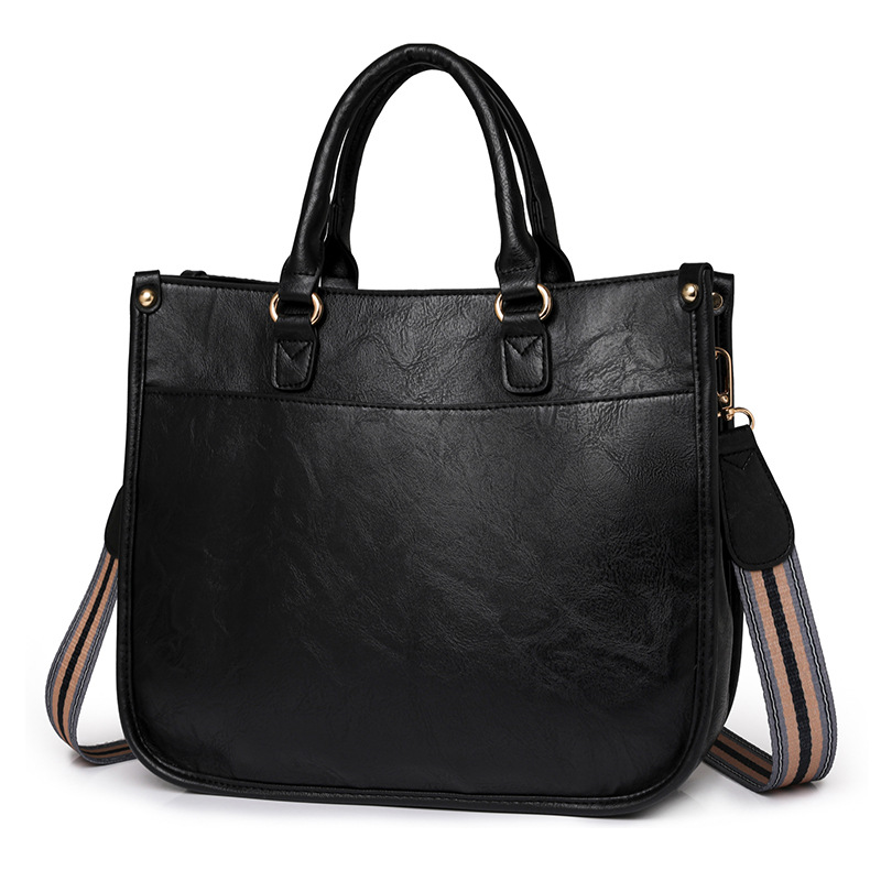 Casual Retro Handbag Women's Briefcase Crossbody Black - Shop at LoveMi