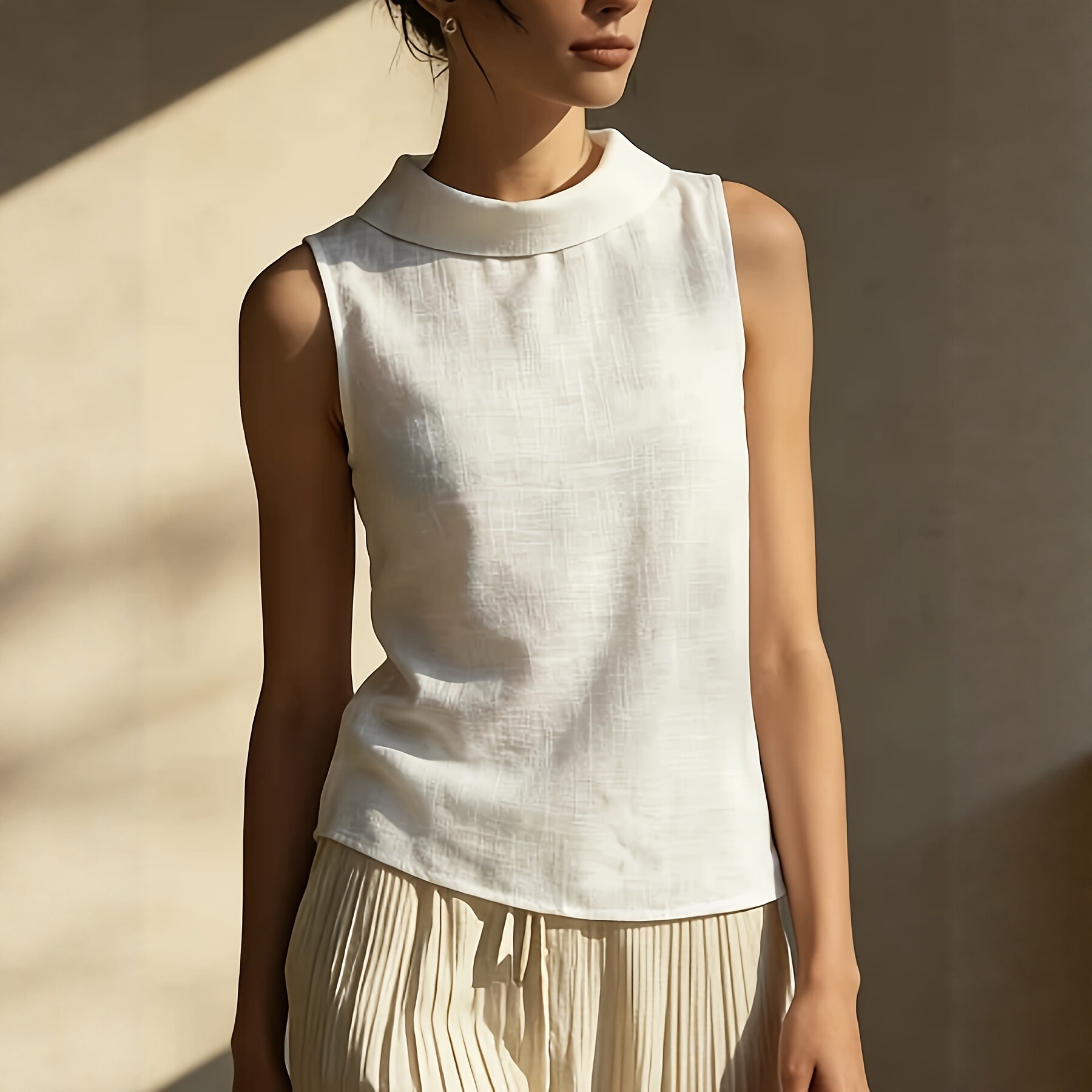 Women's Casual Commuter All-Match White Shirt