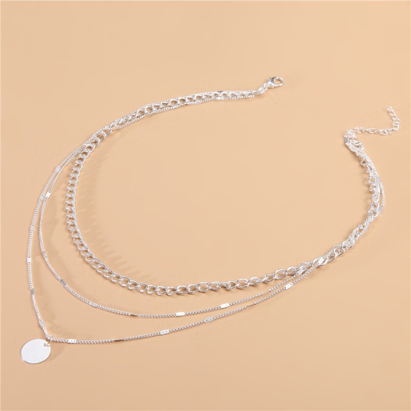 Womens Retro Alloy Layered Clavicle Necklace - Image 4