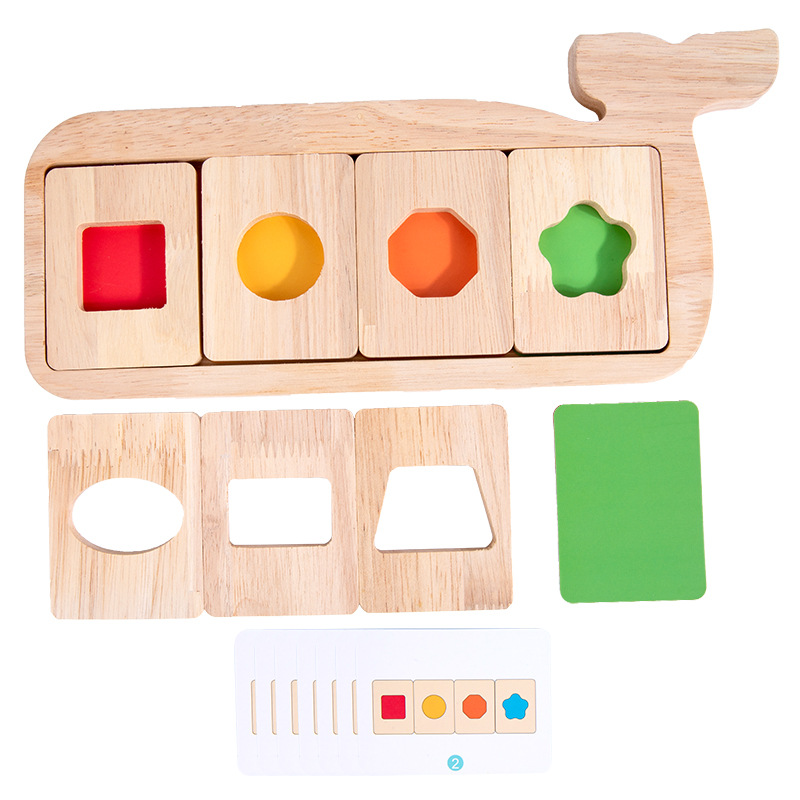 Early Education Geometry Three-dimensional Puzzle Baby Color Cognition - Image 3