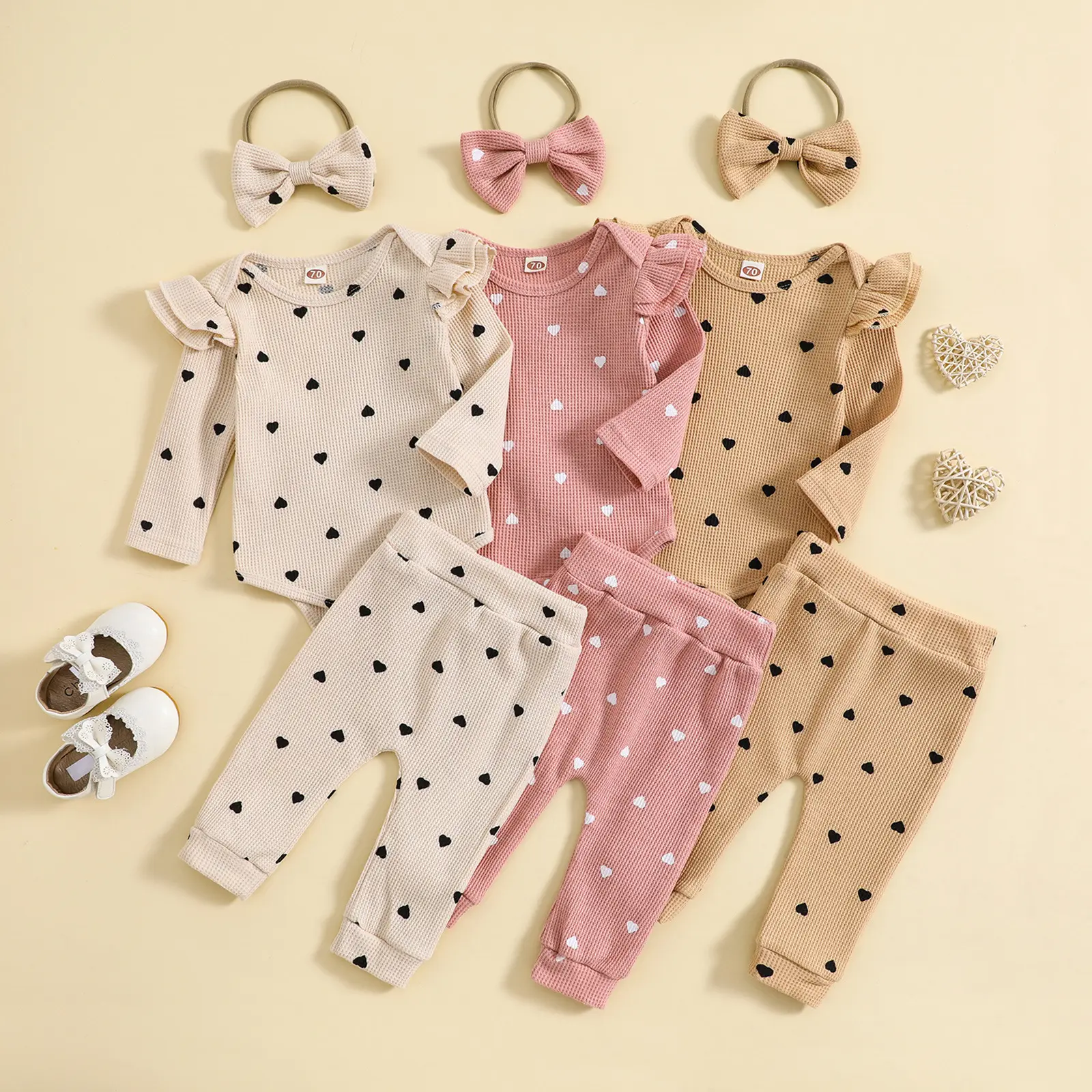 Spring And Autumn New Suit Heart Printing