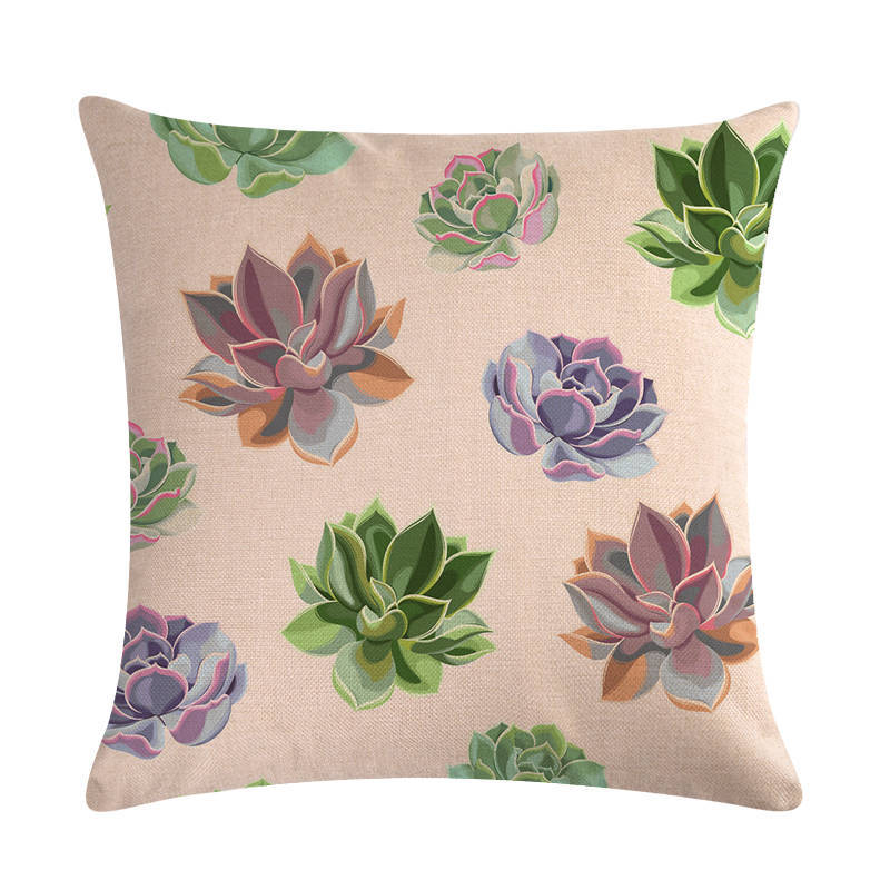 Title 15, Pastoral Style Printing Series Linen Pillow Cover