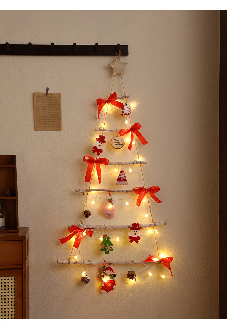 Title 2, Wall Luminous Non-woven Christmas Tree Window D...