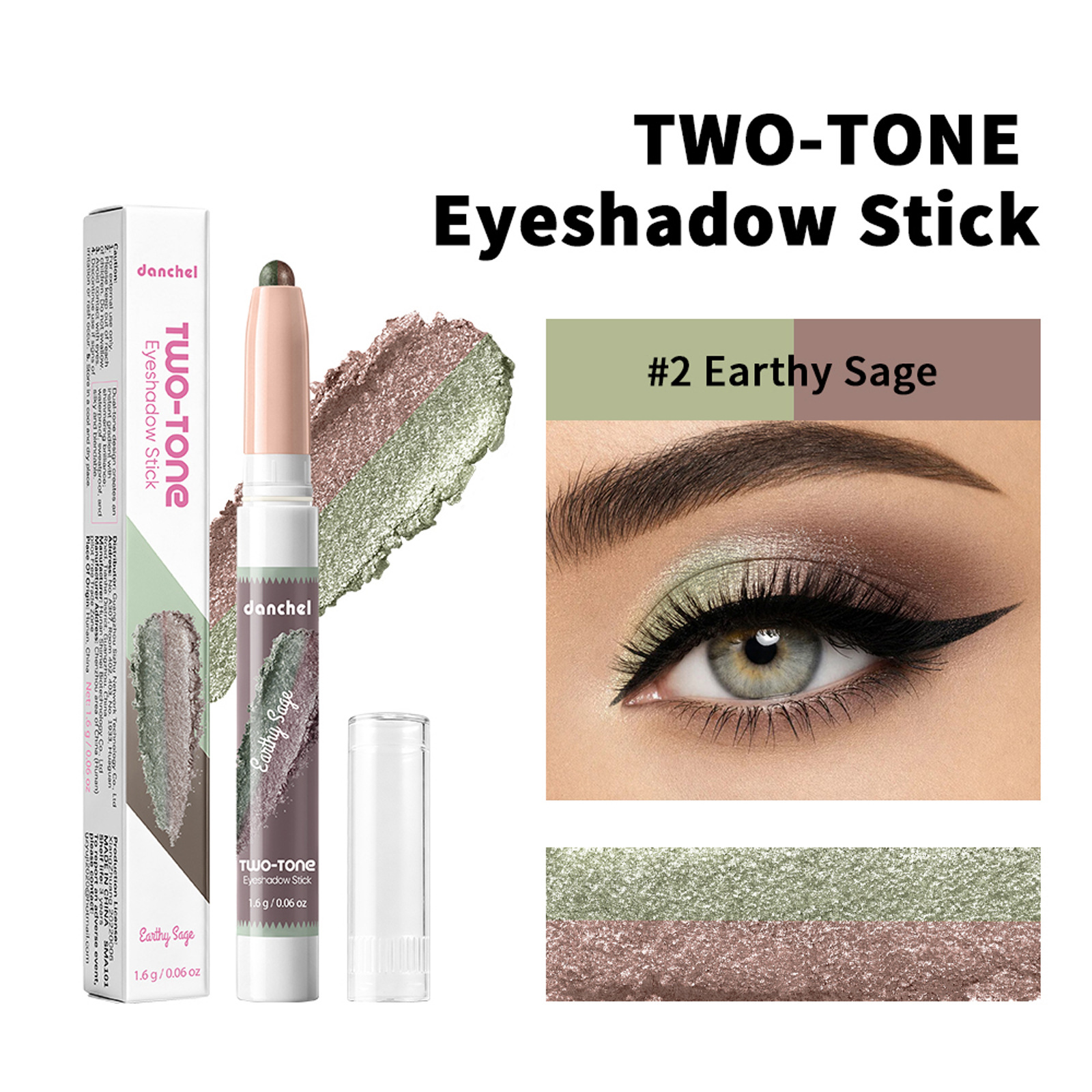 Contour And Highlight Cosmetics Two-Color Gradient Eyeshadow Pen