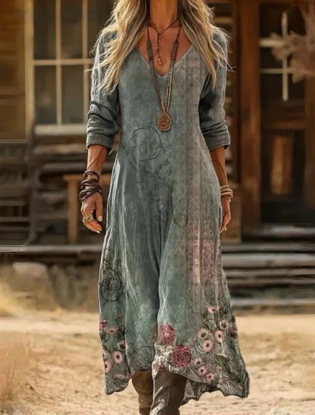 Elegant Digital Print Dress For Women Picture 8 M - Shop at LoveMi