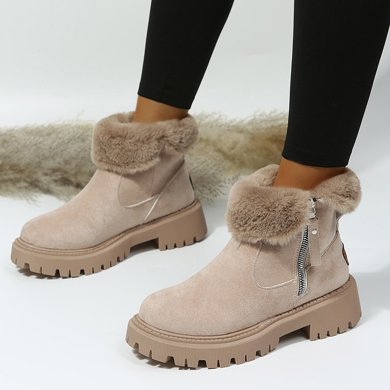 Title 28, Botas de nieve para mujer invierno nuevo cortas...