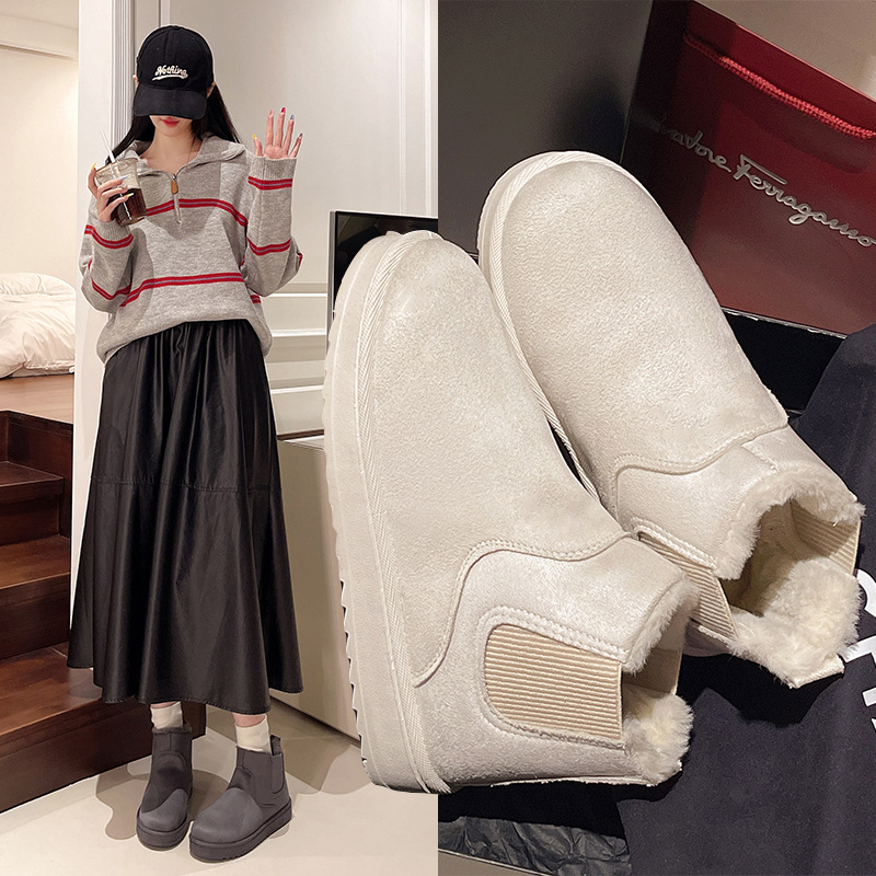 Womens Thick-soled Snow Boots Cotton Shoes