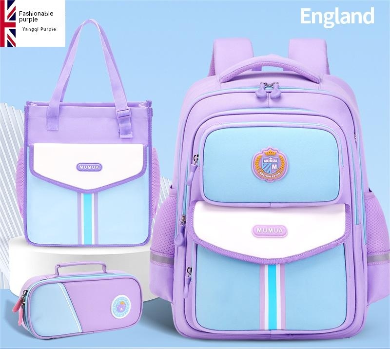 Primary School Student Waterproof Spine Protection Waist Support Large Capacity Backpack Oxford Cloth For Boys And Girls - Image 12