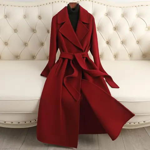 Autumn and Winter Temperament Korean Style Woolen Coat Women