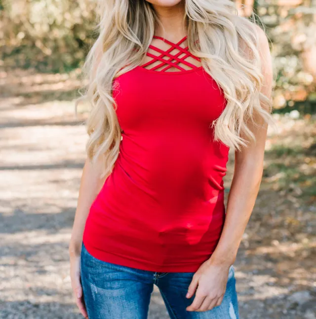 Women's Cotton Vest Red - Shop at LoveMi