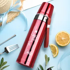 750ml Bullet Vacuum Iron Cup - Red - View 1