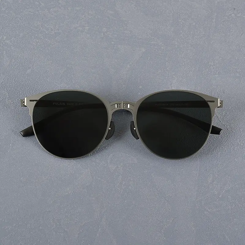 Lightweight Folding Men's Stainless Steel Fashion Vintage Sunglasses