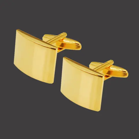 Copper Black and Golden Silver Laser Metal Cufflinks