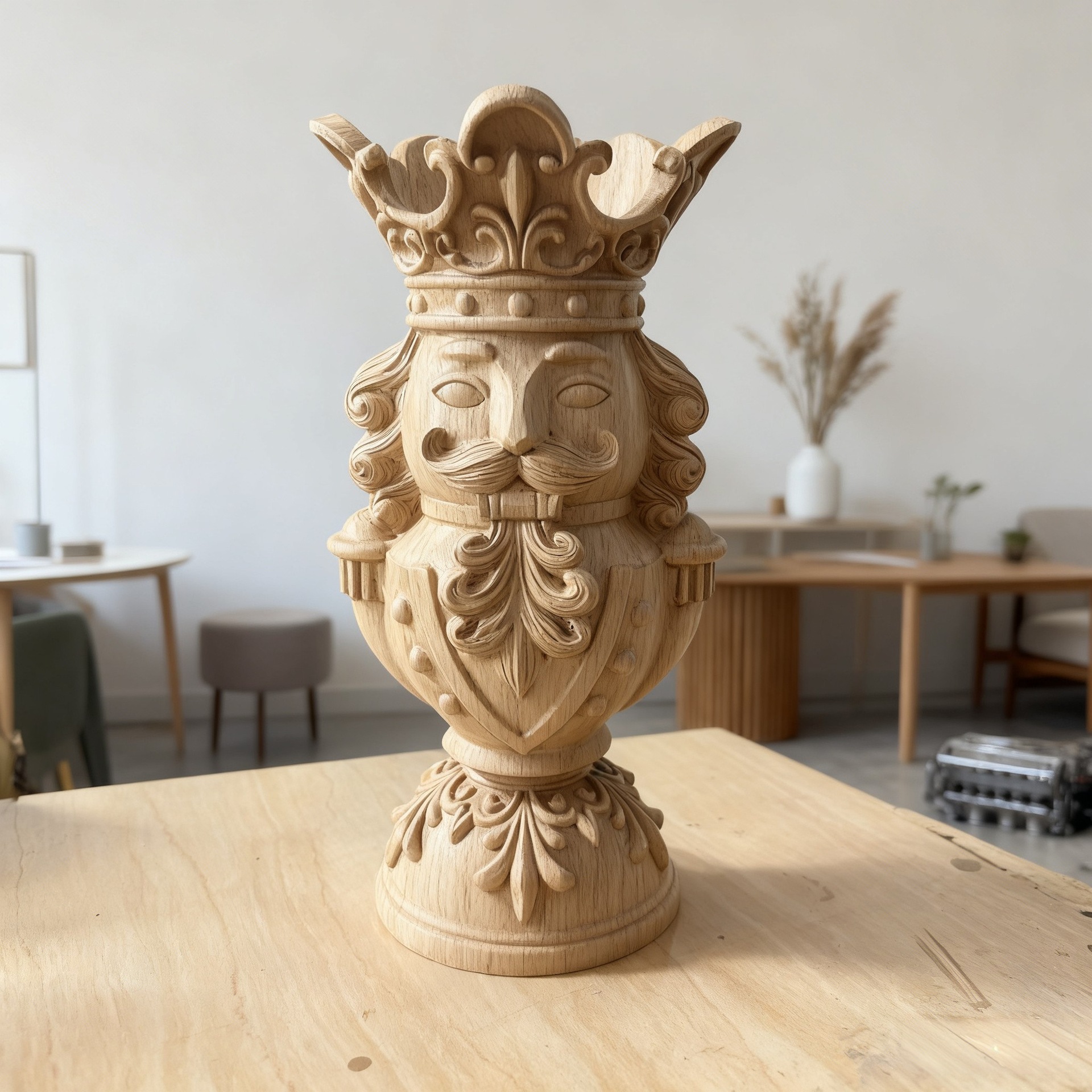 Spărgător de nuci Rășină Suport lumânare sculptat Ornament