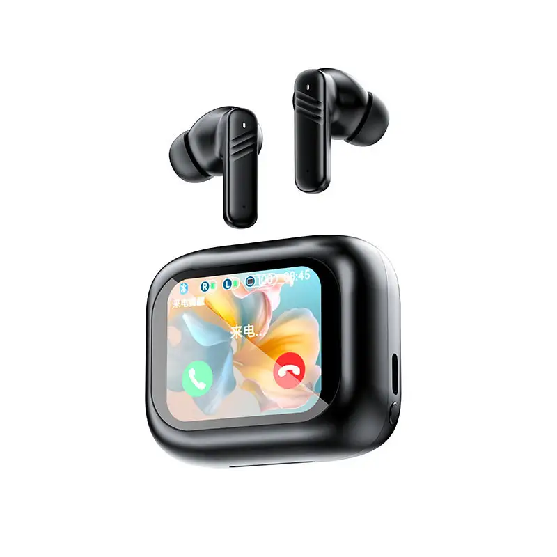 Touch Screen Wireless Noise Reduction In-ear Sports Game Bluetooth Headset — Black LX10