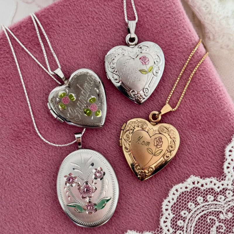Heart-shaped Oval-patterned Necklace For Women