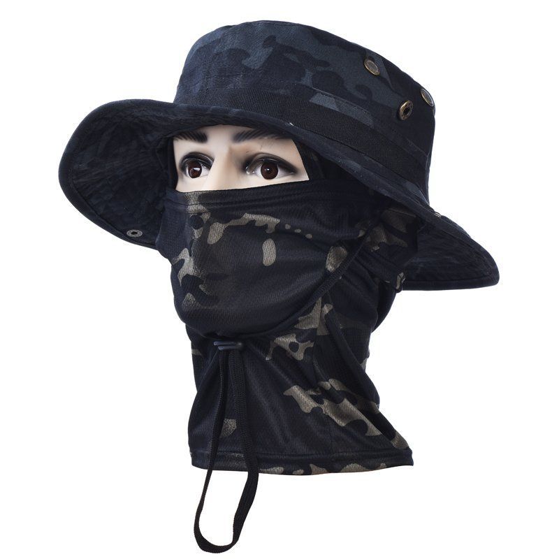 Men's Outdoor Mountaineering Cycling Camping Fishing Sun Mask Boonie Hat