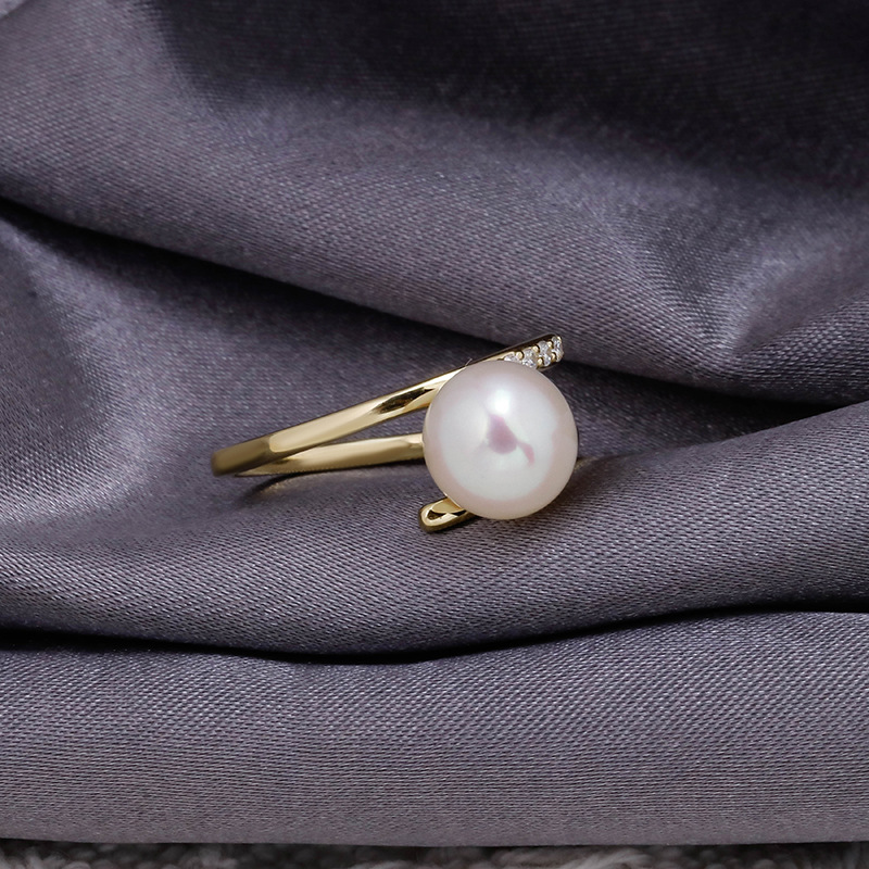 Simple And Luxury S925 Silver Pearl Ring