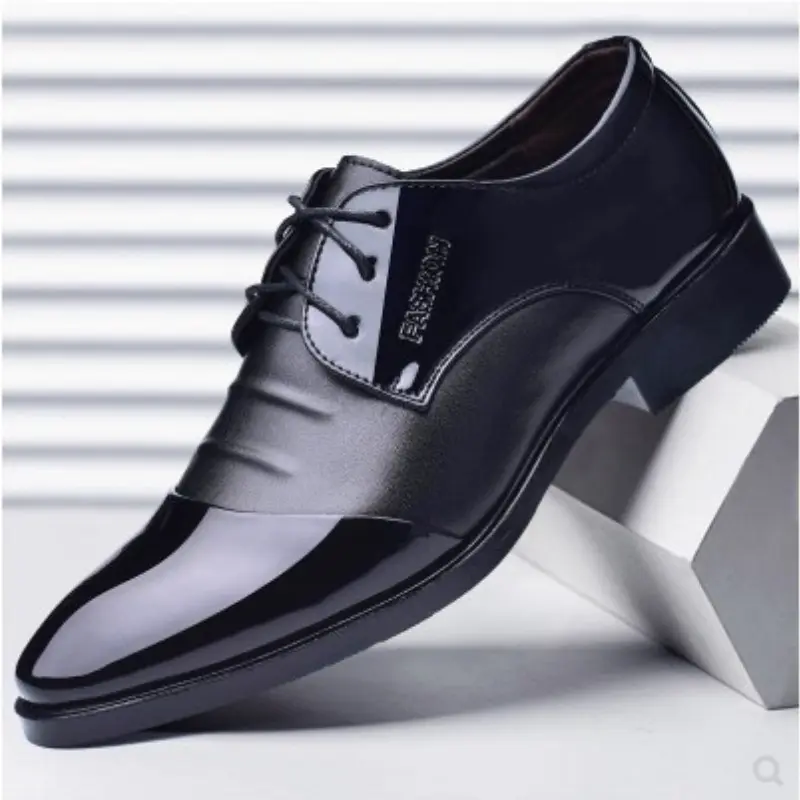 Men's Business Leather Shoes British Style Black