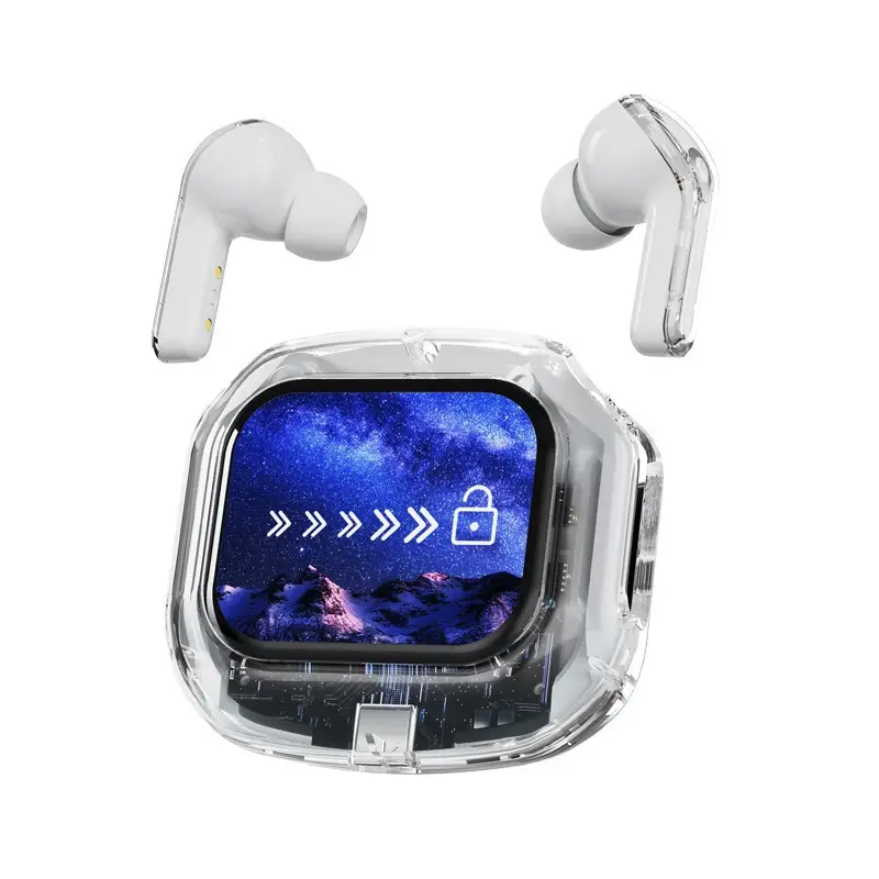 In-ear LCD Screen Noise Reduction Transparent Bluetooth Headset