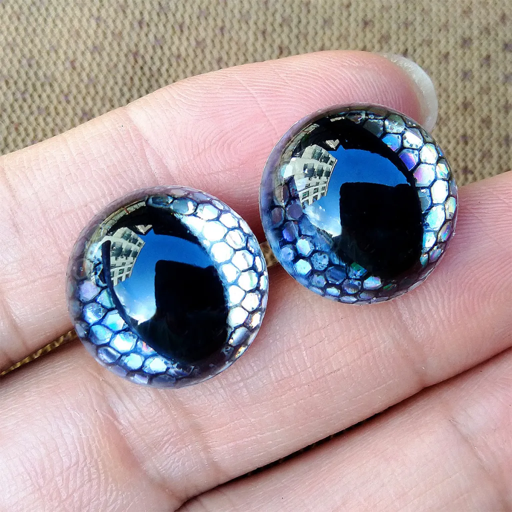 3D Resin Cat Eye Toy Doll Eyes DIY Accessories - Silver