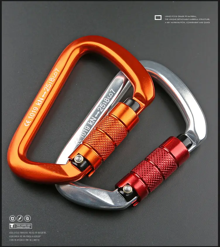 D-type Load-bearing Safety Rock Climbing Lock Mountaineering Main Lock