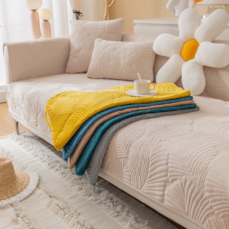 Embroidery Non-slip Four Seasons Universal Nordic Light Luxury Sofa Cover — image 1