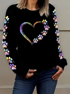 European And American Leisure Fashion Valentine's Day Long Sleeve Crew Neck Sweater - Me01Me01Zn241215Y033-S - View 1