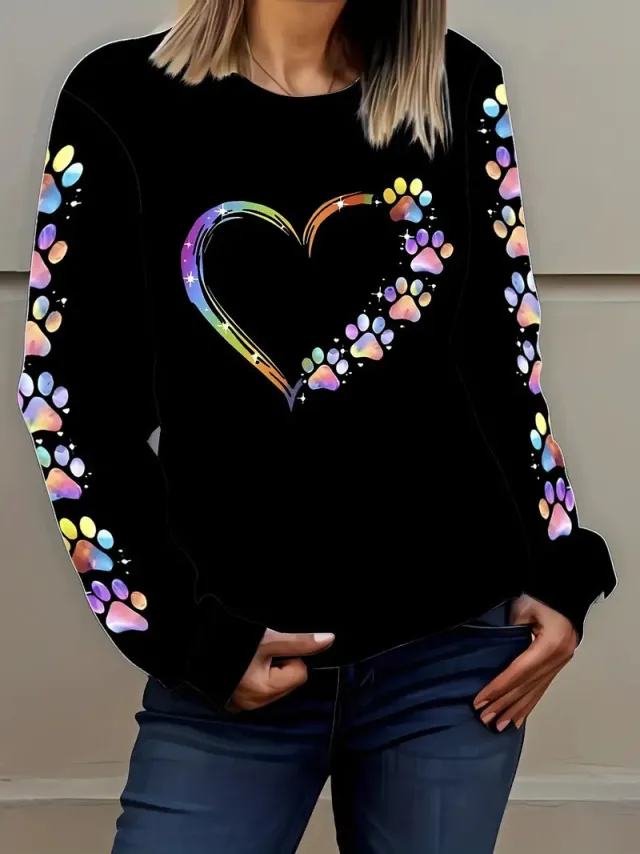 European And American Leisure Fashion Valentine's Day Long Sleeve Crew Neck Sweater Me01Me01Zn241215Y033 S - Shop at LoveMi