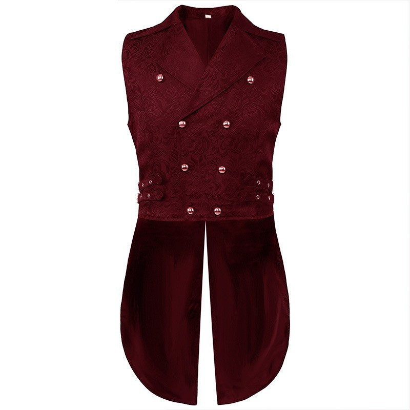 Jacquard Steam Vest Red