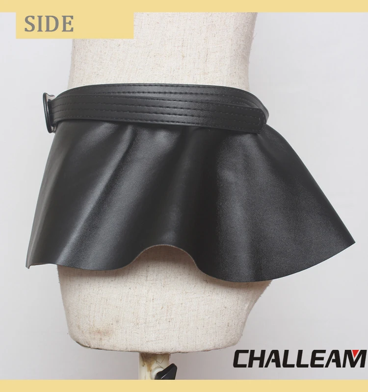 Title 4, Ruffled Black Extra-Wide Waist Belt Skirt