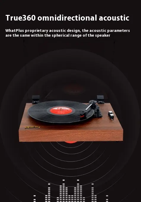 Vinyl Record Player Retro Bluetooth Audio Integrated