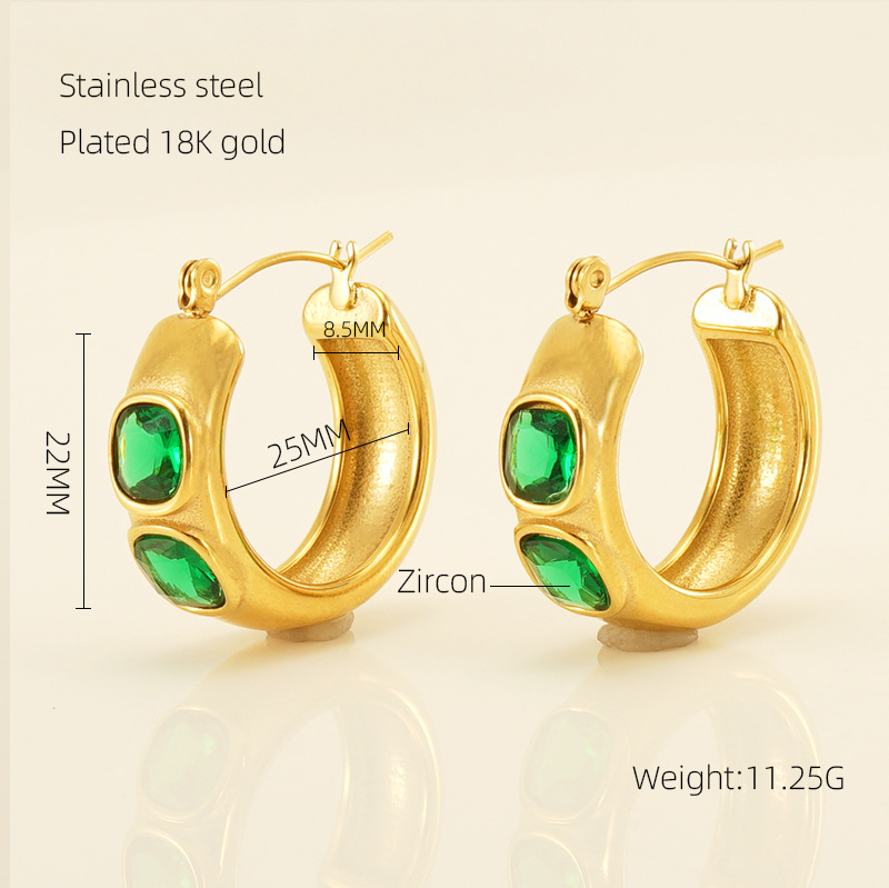 Stainless Steel Plated Titanium Steel Fashion Earrings