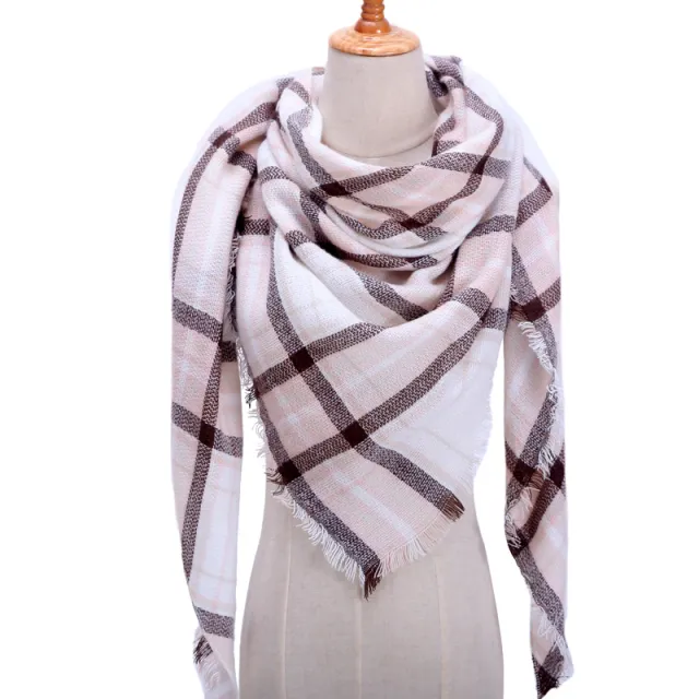 Autumn And Winter Artificial Cashmere Scarf High Density Triangular Binder Couple Plaid Scarf Warm Shawl 31 - Shop at LoveMi