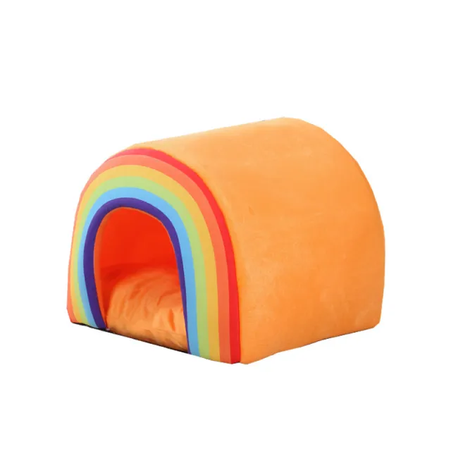 Cat Nest Winter Warm Four Seasons Universal Cat Nest Winter Closed House Cat House Pet Supplies Rainbow Nest - Shop at LoveMi