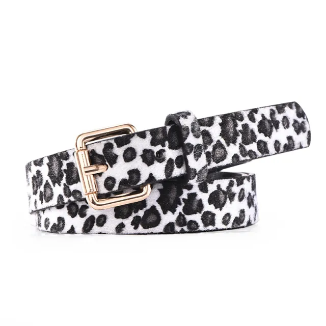 Women's Simple All Match Belt Jeans Strap Leopard Print Apricot - Shop at LoveMi