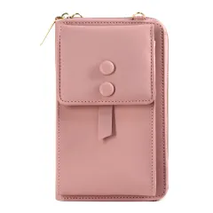 Women's Bag Shoulder Crossbody Pannier Bag Solid Colour Simple Student Cross-border E-commerce Multi-purpose Package - Pink - View 1