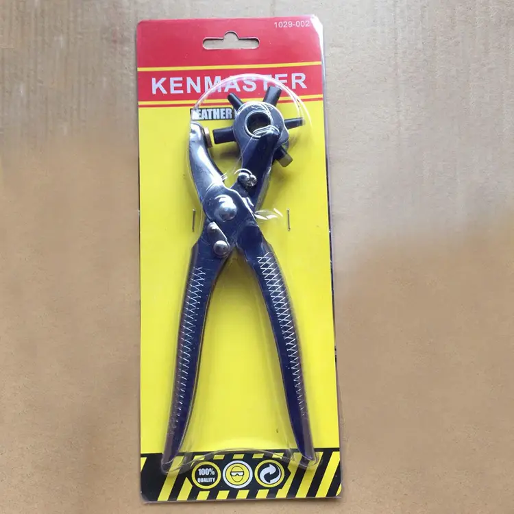 Belt Punch Plier Dip Plastic Handle Punching Pliers