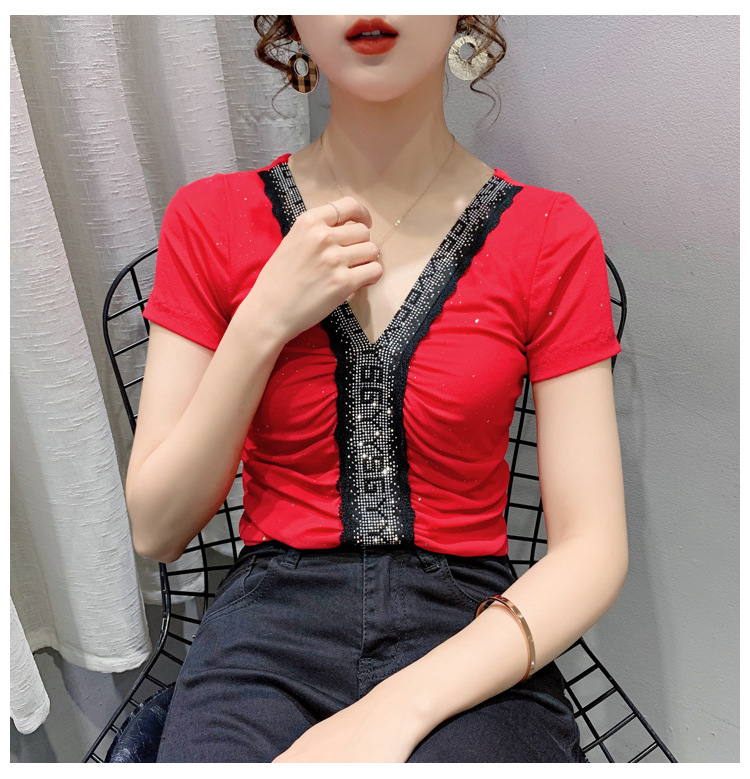 Title 1, Mesh Stitching Hot Diamond Thin Women