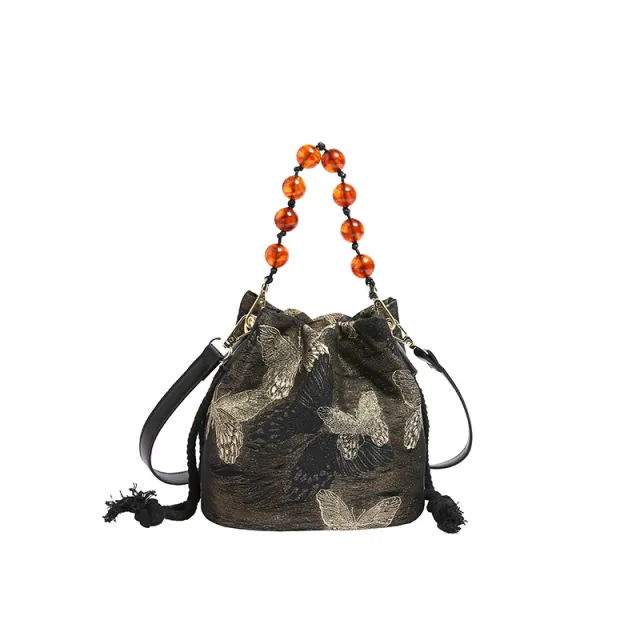 Small New Traditional Shoulder Messenger Bag Han Accessories Black - Shop at LoveMi