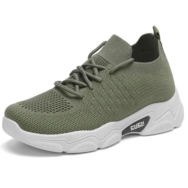 Student Casual Sneaker Thick Bottom Female Olive - Shop at LoveMi