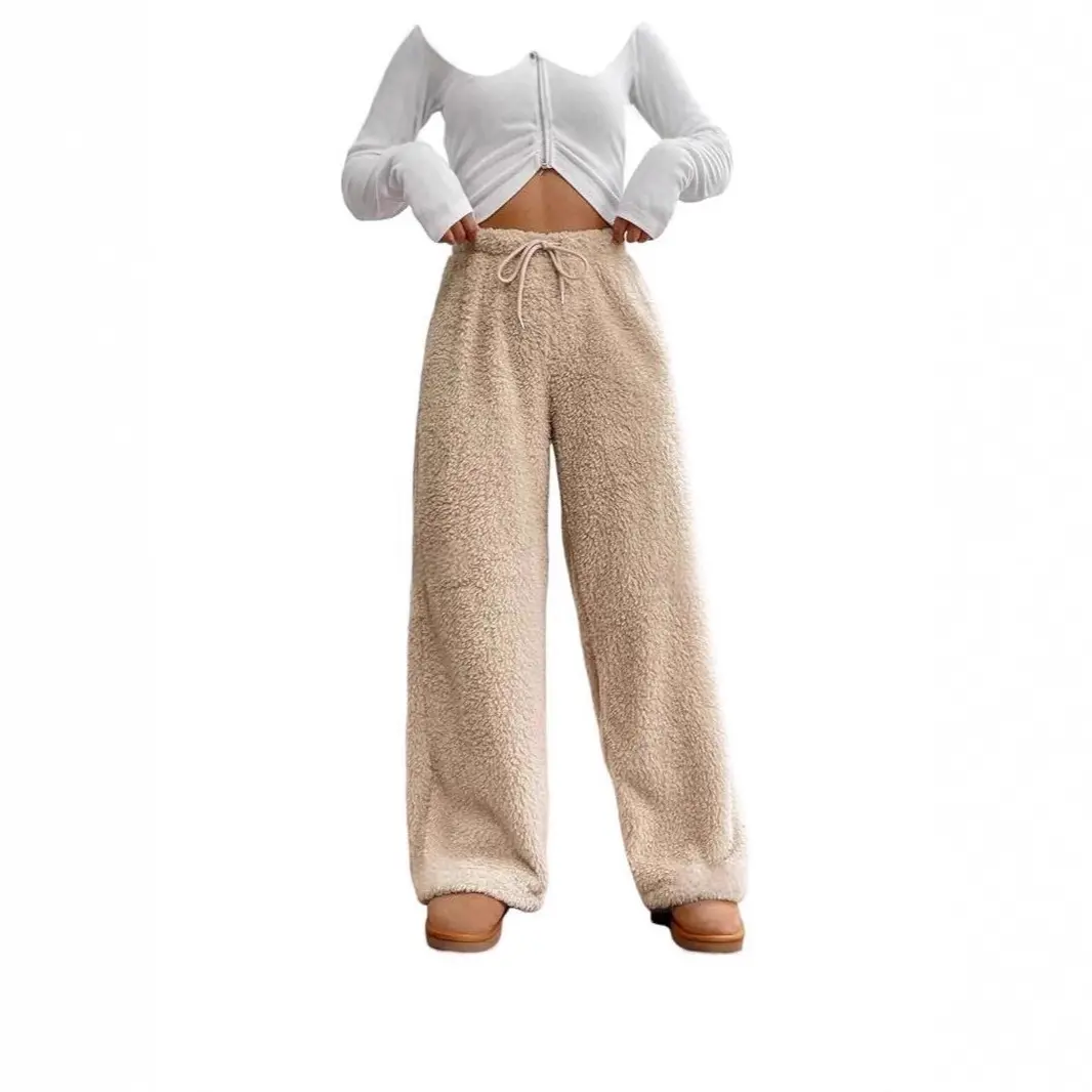 Casual, Stylish, Loose-fitting Plush Pajama Pants